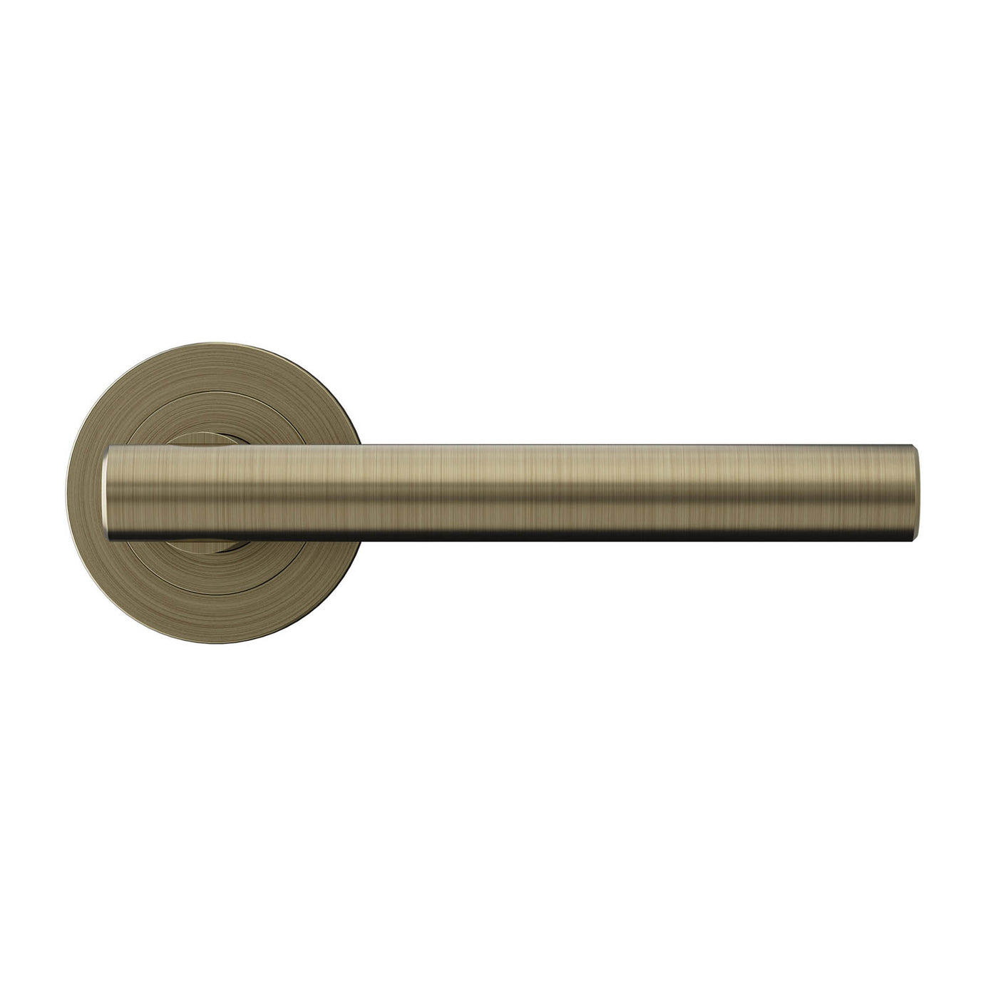 Asker Brushed Antique brass effect Straight Lever on rose Door handle (L)124.5mm, Pack of 3 - Image 3