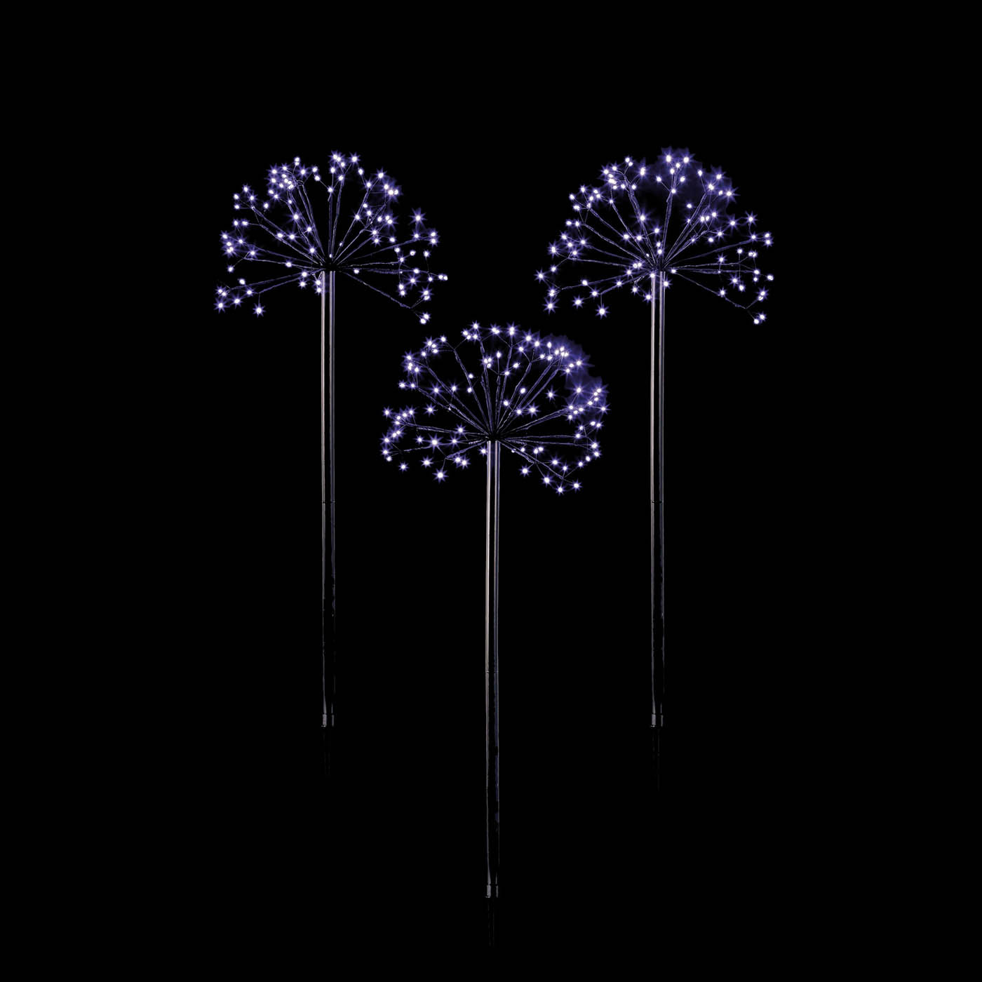 Garden LED Stake Light Indoor Outdoor White Round (H)100 x (D)50cm Pack of 3 - Image 2