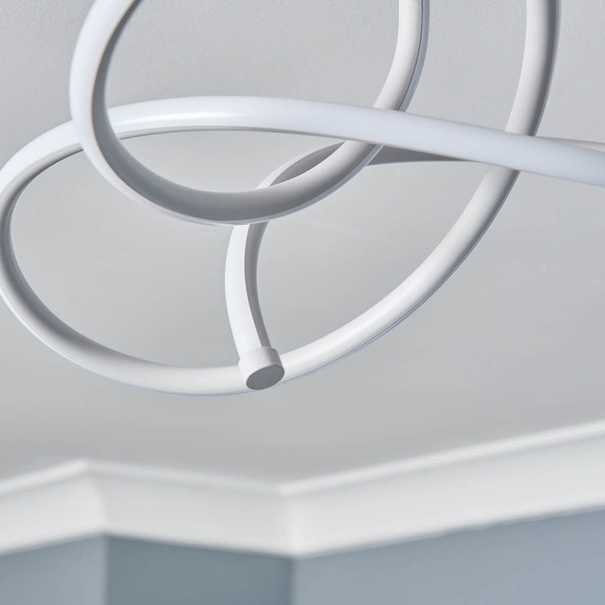 Inlight Ceiling Light LED Warm White Acrylic Aluminium Matt Light Grey Swirl - Image 4