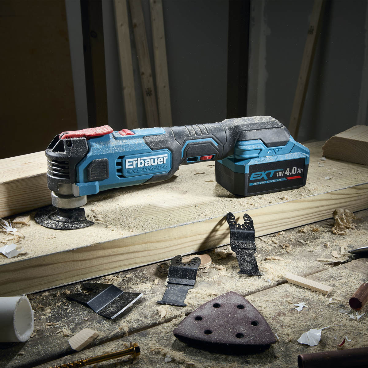 Erbauer Cordless Multi tool 18V EXT Keep Cool Brushless V2 ERI1080MLT Bare Body - Image 6