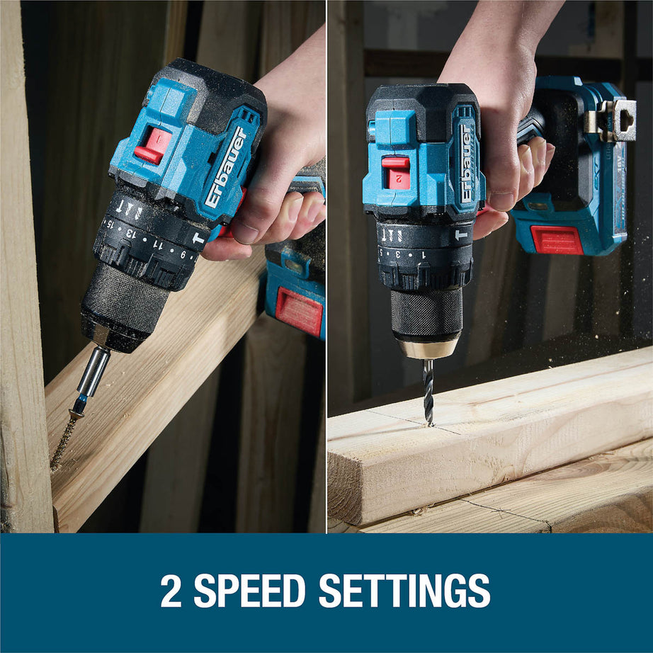 Erbauer Combi Drill ERI1092COM Cordless Compact 18V Li-Ion EXT Keep Cool - Image 7