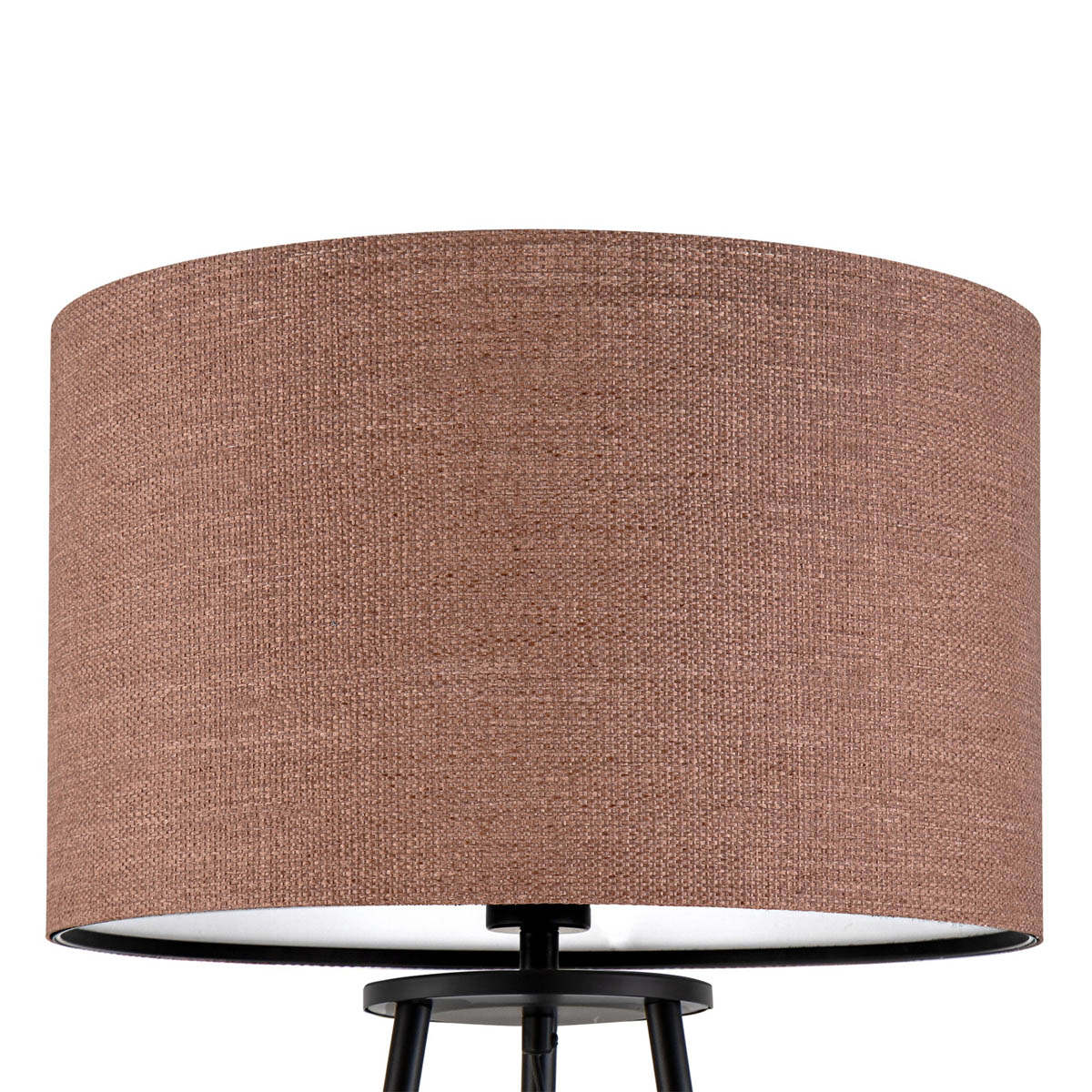 Floor Lamp 3 Tier Shelf Matt Terracotta Fabric Metal Living Room Modern 155cm - Image 6
