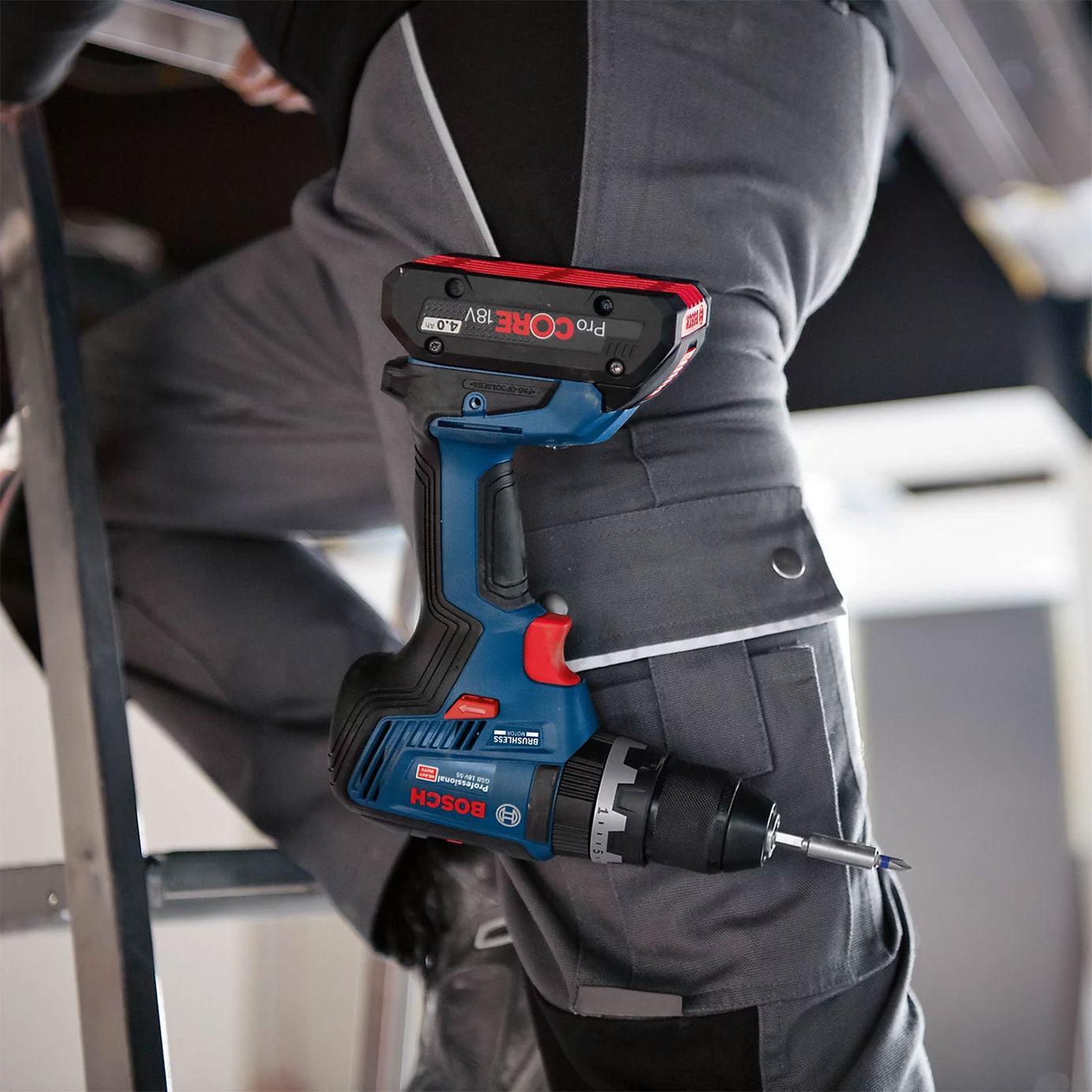 Bosch Professional GSB 18V-55 Brushless Combi Drill 2x4Ah Batteries - Image 8