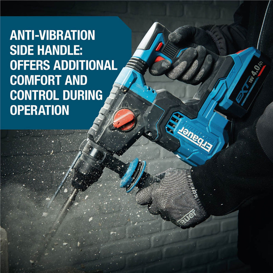 Erbauer 18V EXT Keep Cool Brushless V2 Cordless SDS+ drill (Bare Tool) - ERI1078SDS - Image 6