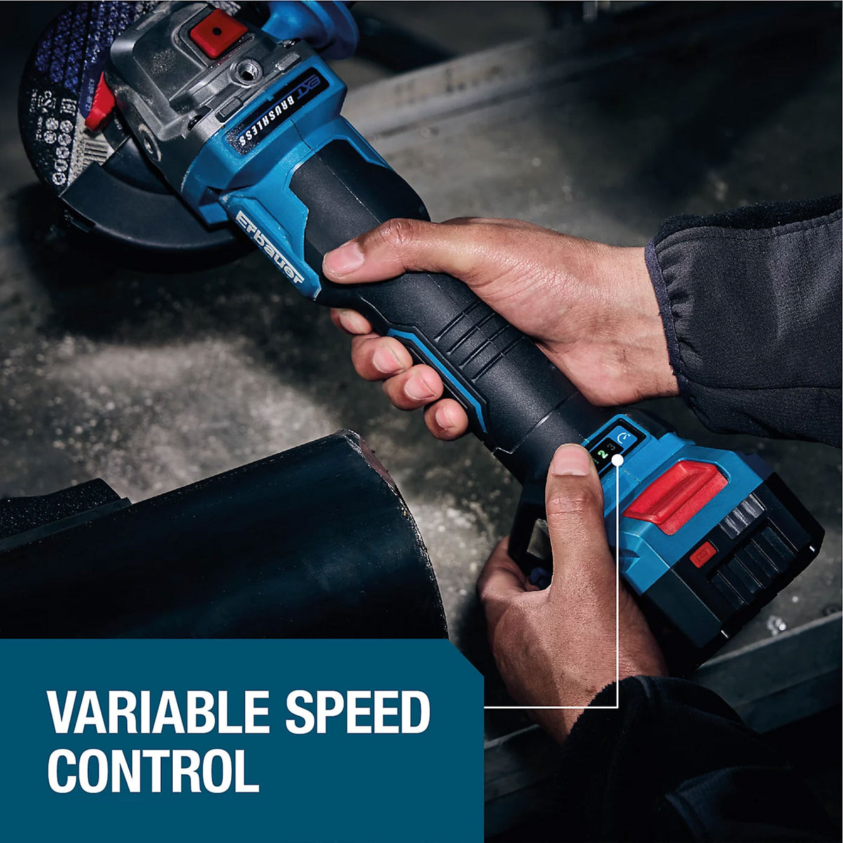 Erbauer Elite EXT 18V Brushless 125mm Angle Grinder Bare Tool ERI1084GRD - Image 6