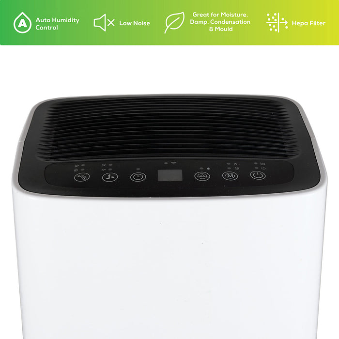 Smart Dehumidifier 2L White Hepa For Moisture Mould Extraction 3 Modes 185W - Image 6