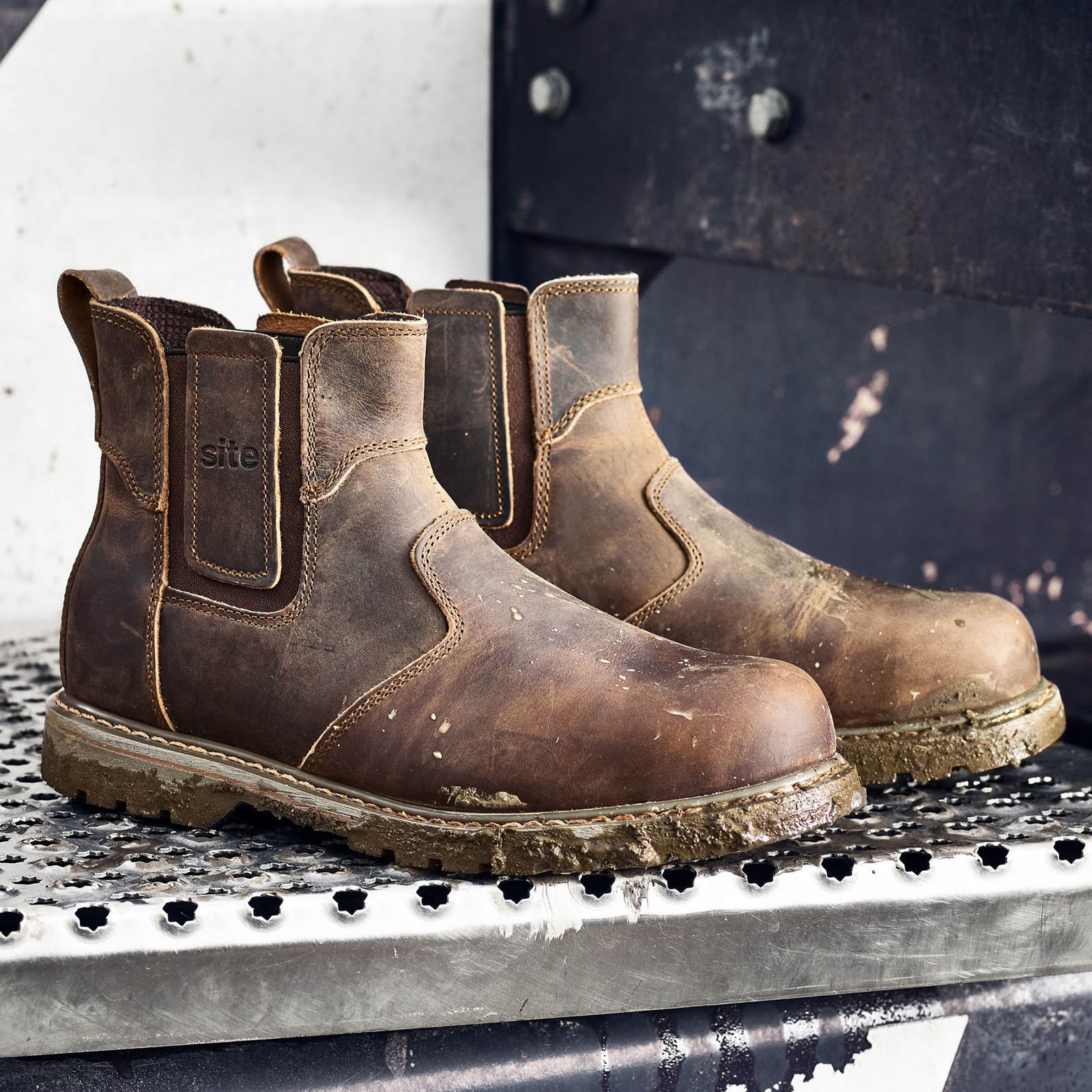 Site Mudguard Dark brown Dealer boots, Size 10 - Image 3