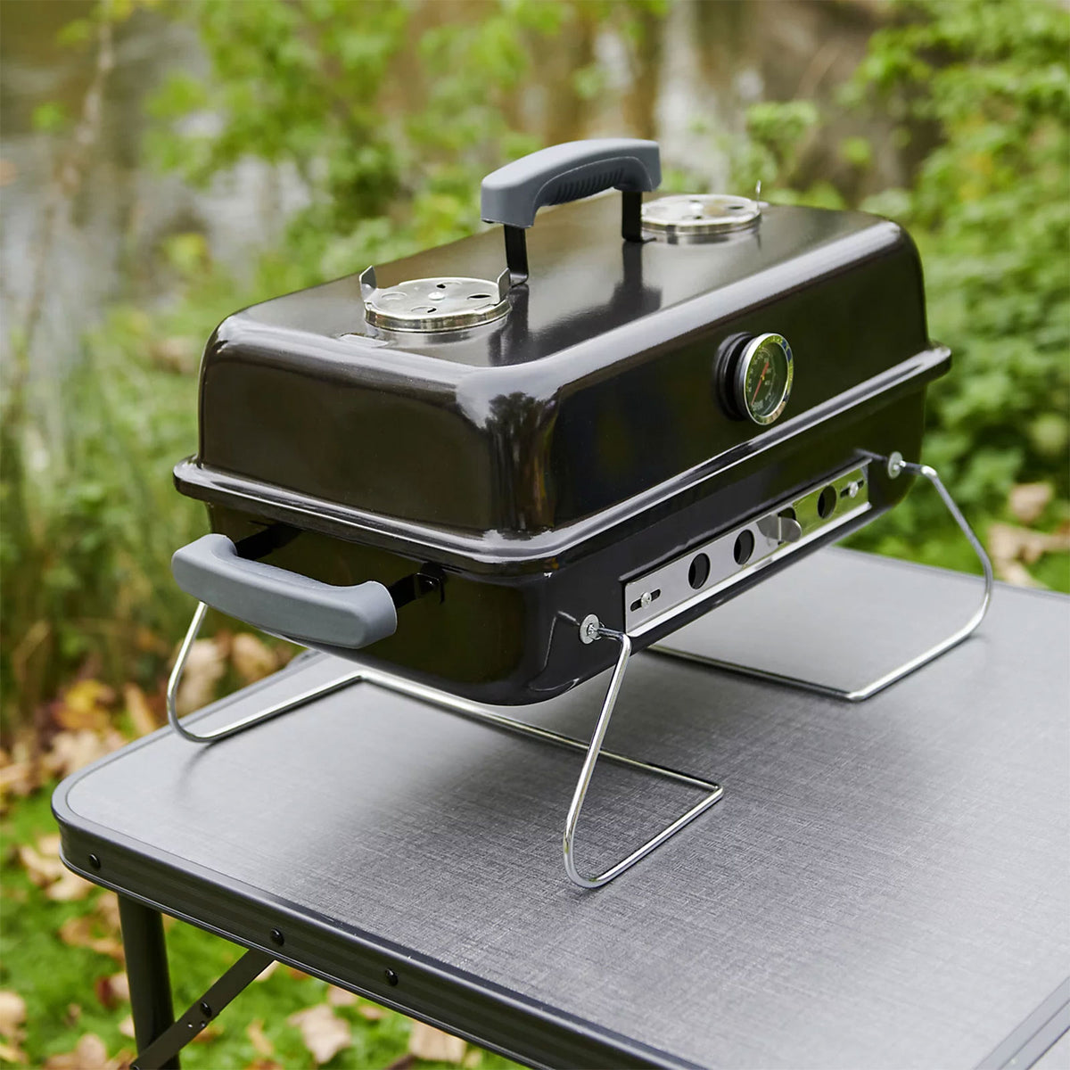 Habano Black Portable Charcoal BBQ Folding Garden Picnic Grill - Image 10