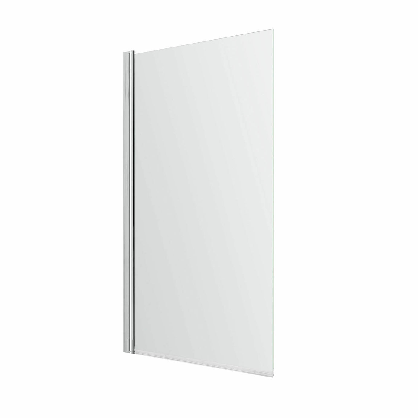 Bath Shower Screen Straight Chrome Tempered Glass Frameless Bathroom W78xH140cm - Image 3