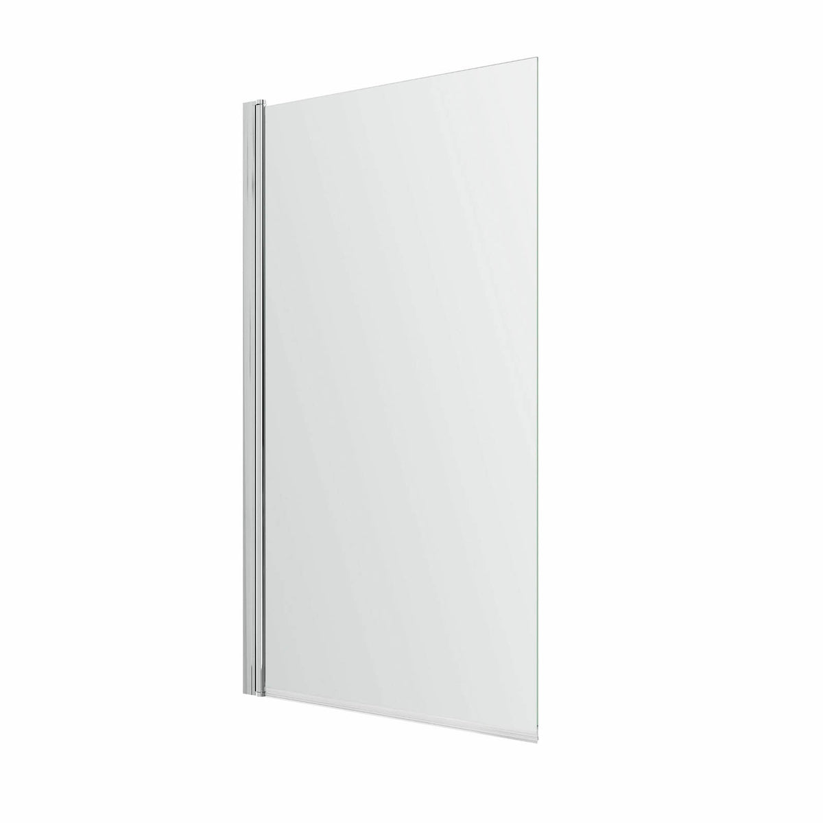 Bath Shower Screen Straight Chrome Tempered Glass Frameless Bathroom W78xH140cm - Image 3