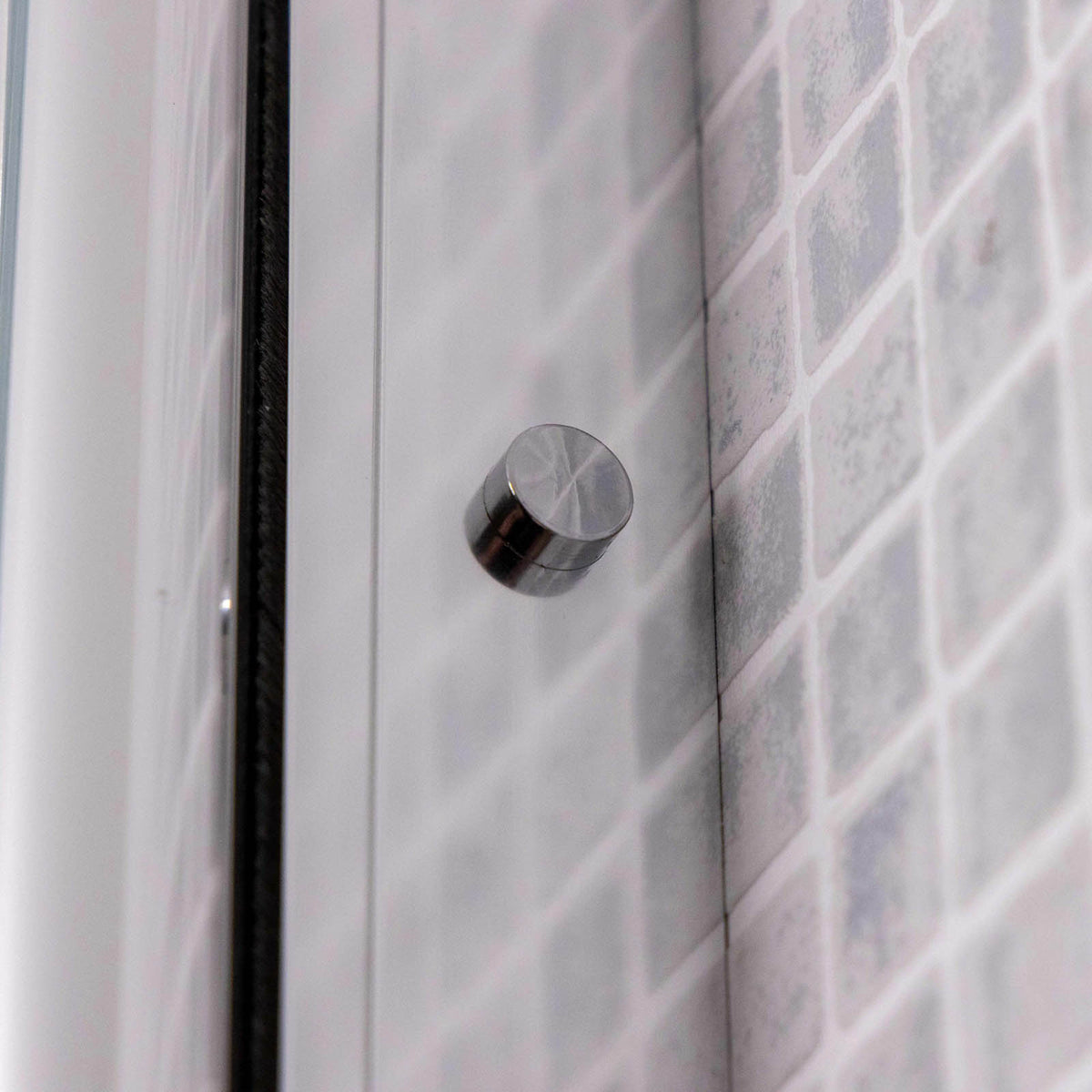 Bath Shower Screen Straight Chrome Tempered Glass Frameless Bathroom W78xH140cm - Image 5