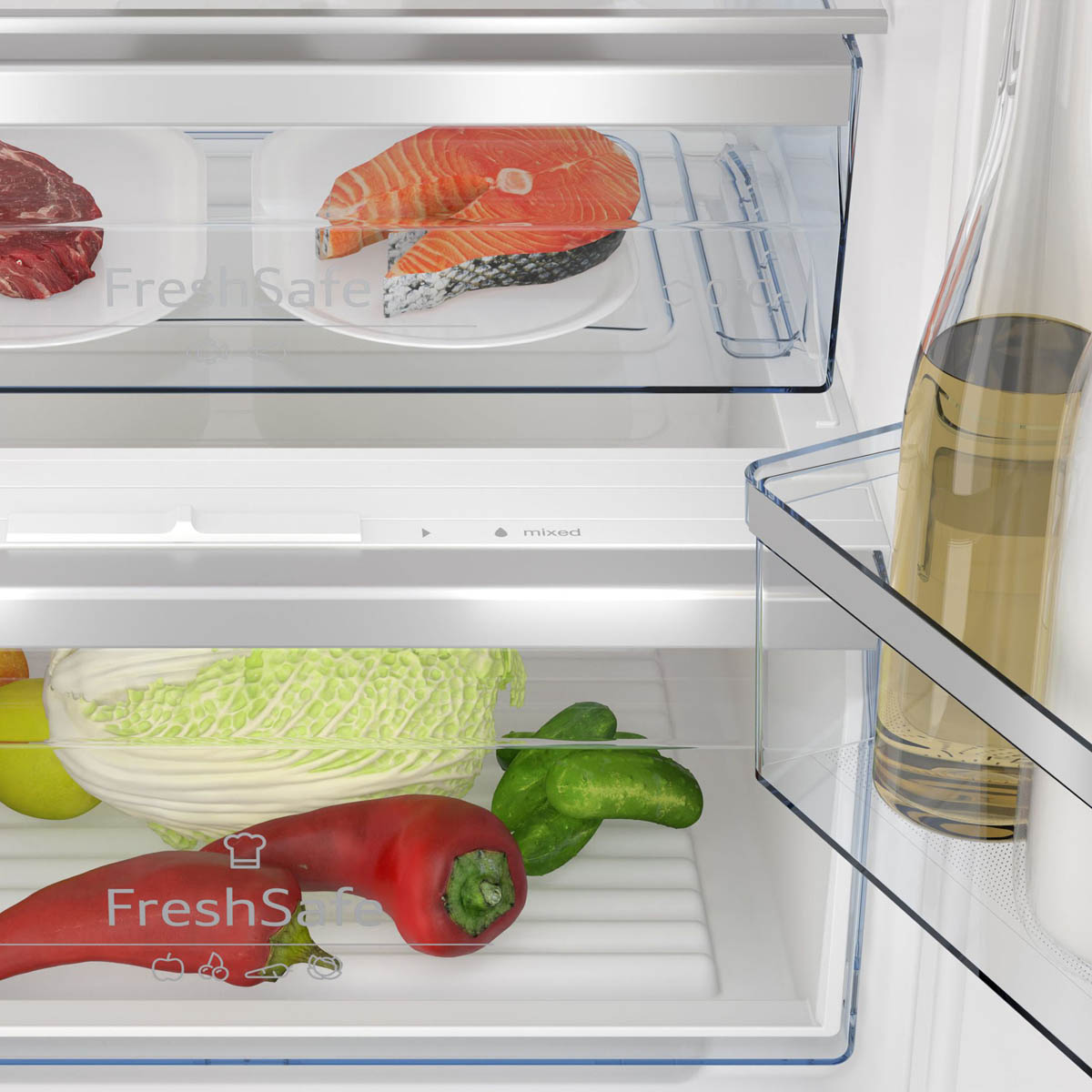 NEFF Fridge freezer Integrated KI7962FD0 70:30 White Traditional Frost free - Image 2