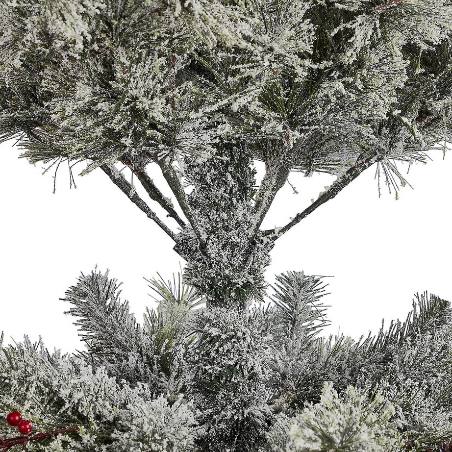 Christmas Tree Artificial Pre-Lit Warm White LED Berries Pine Cones Green 7.6ft - Image 5