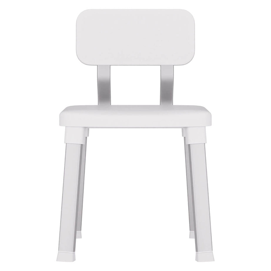 Evekare Shower Seat White Plastic Adjustable Height Non Slip (H)804mm (W)370mm - Image 3