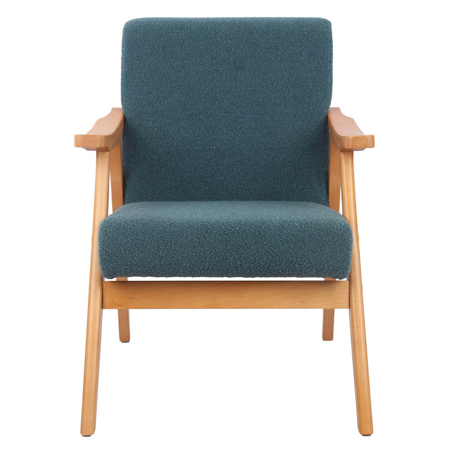 Glanna Occasional Chair Blue Stylish Comfort Soft Cushion (H)830 (W)640 (D)770mm - Image 1