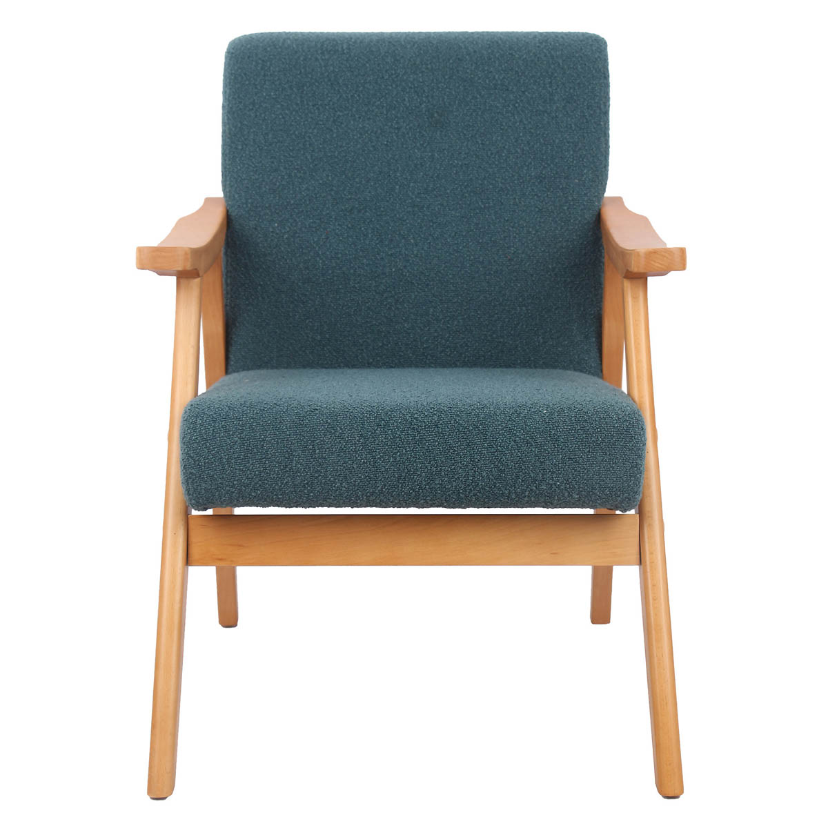 Glanna Occasional Chair Blue Stylish Comfort Soft Cushion (H)830 (W)640 (D)770mm - Image 1