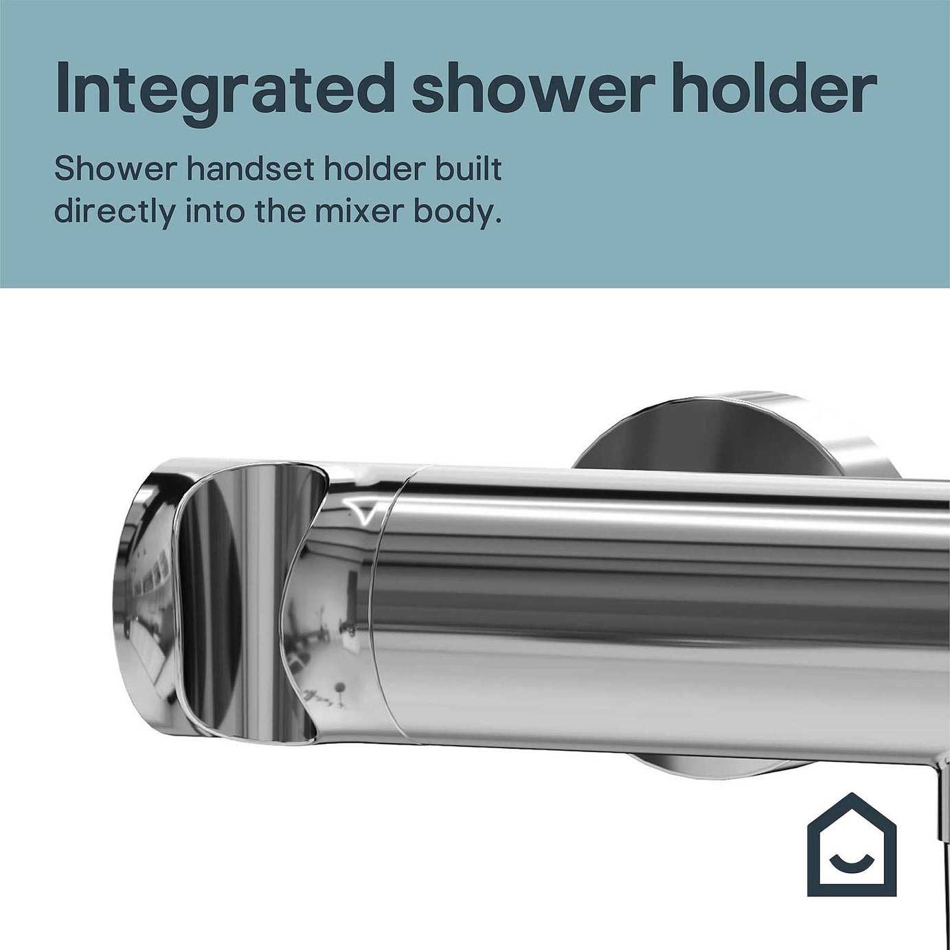 Mixer Shower Kit Chrome Lever Round Head Rainfall Wall Mounted Bathroom Modern - Image 8