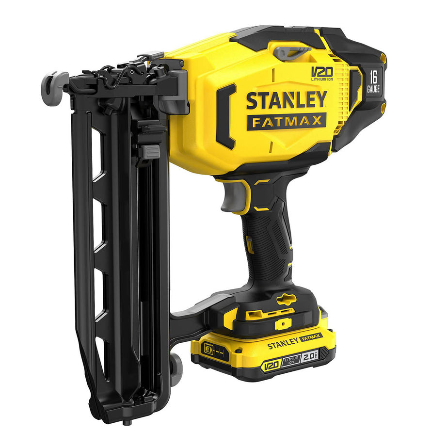 Stanley FatMax Nail Gun Second Fix Cordless 16 Gauge 18V 64mm 2 x 2Ah Li-ion - Image 1