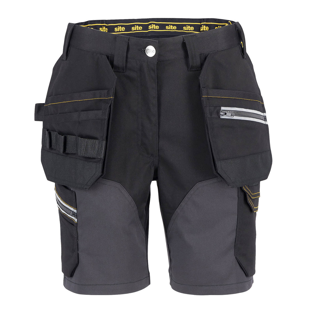 Site Work Shorts Women's Kilani Regular Fit Black Grey Multi Pockets Cargo W32 - Image 2