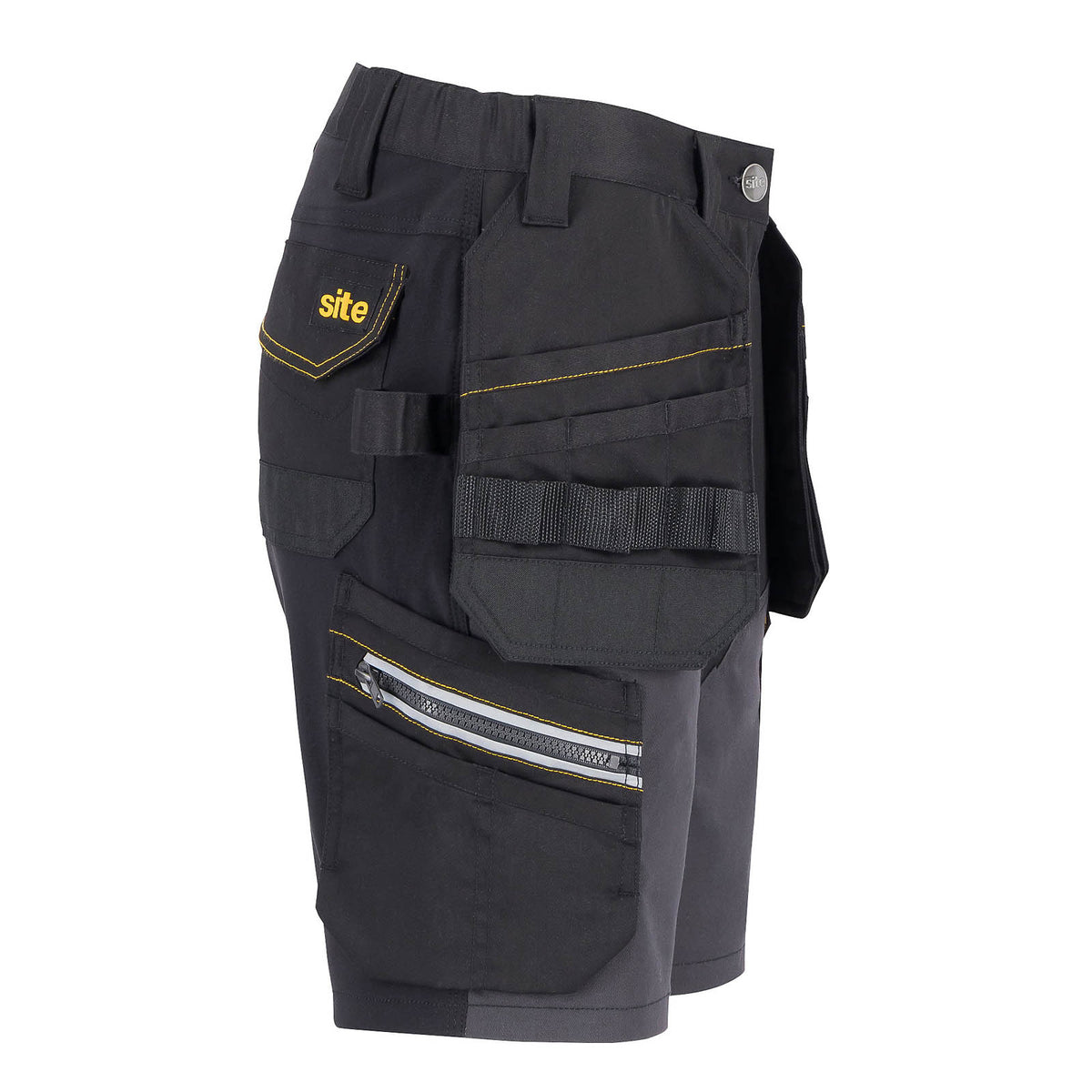 Site Work Shorts Women's Kilani Regular Fit Black Grey Multi Pockets Cargo W32 - Image 4
