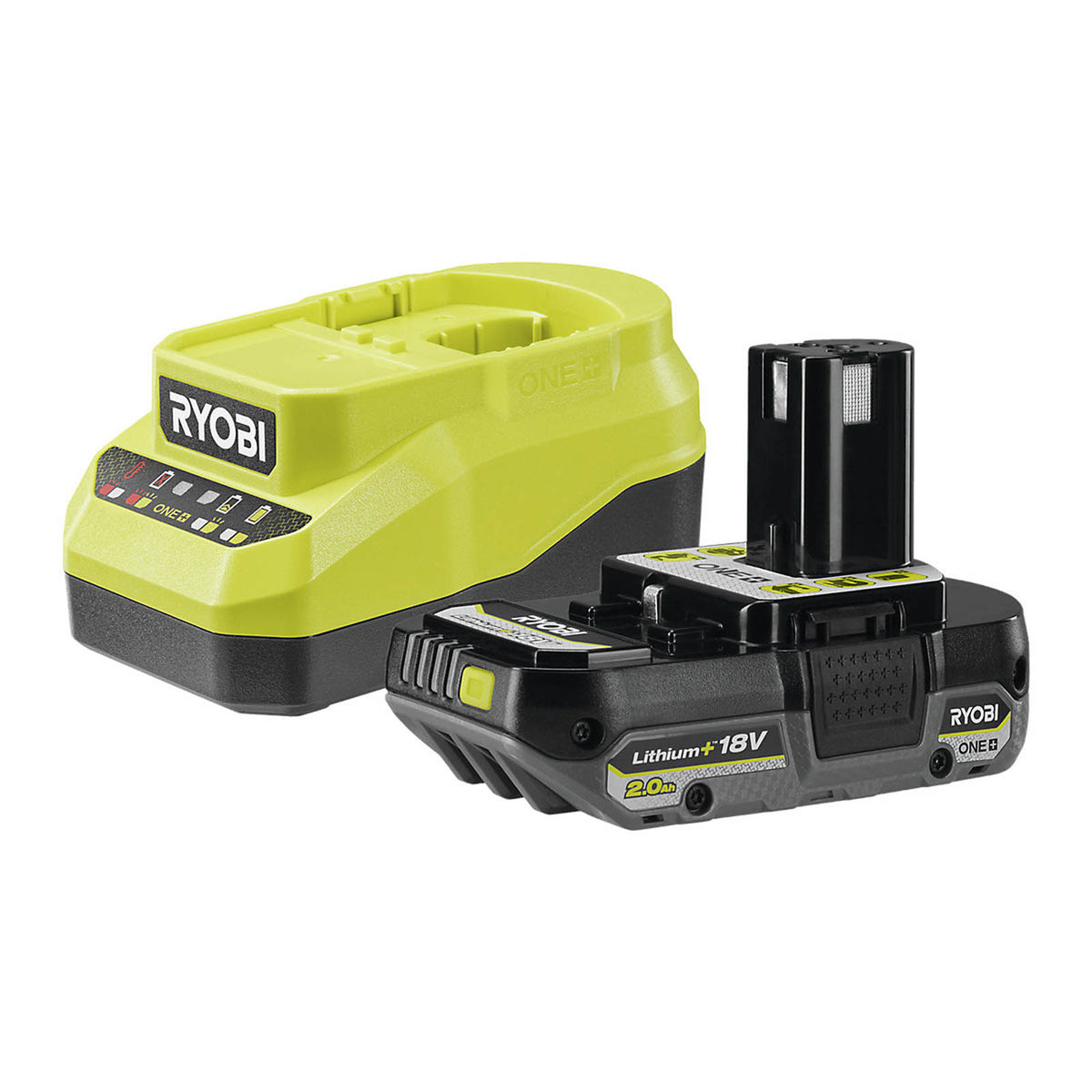 Ryobi Battery With Charger 18V 2Ah Li-Ion ONE+ RC18120A Compact Portable - Image 1