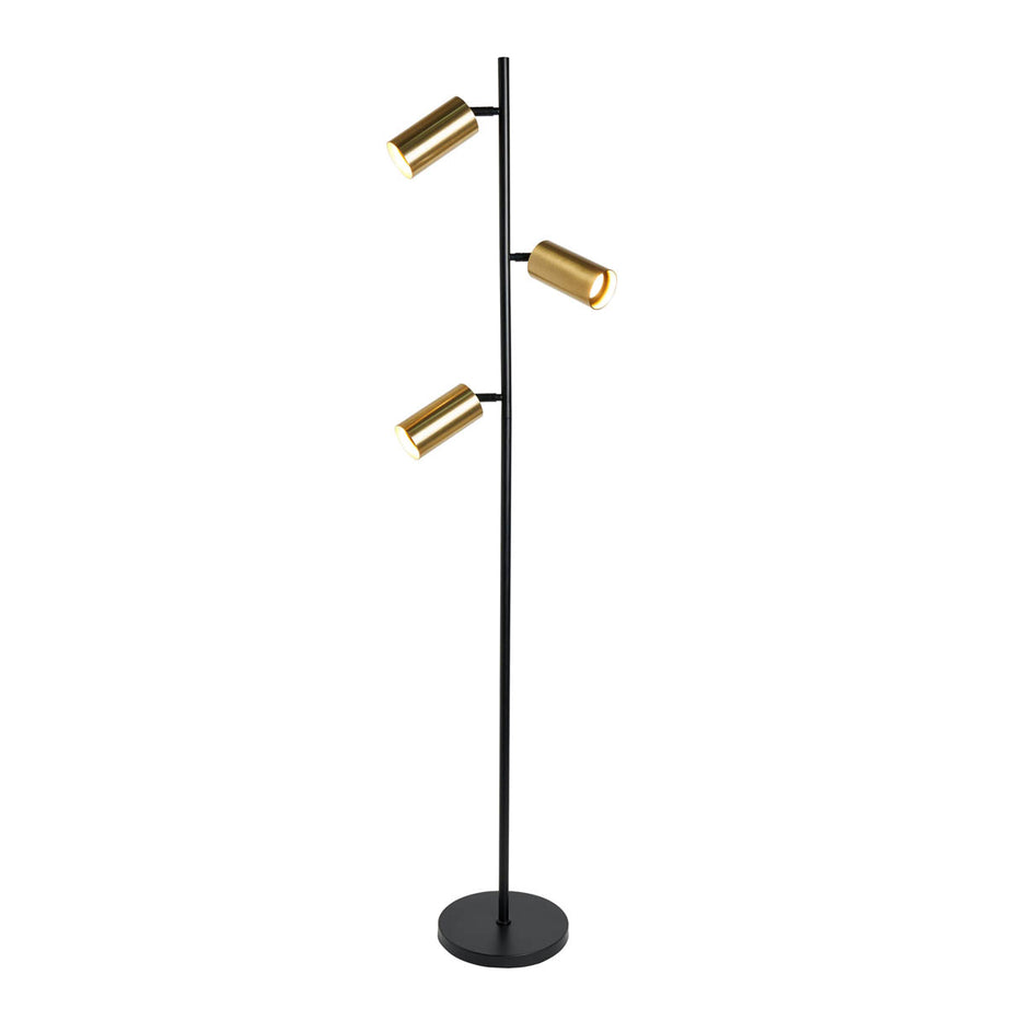 Inlight Carana Matt Black Brass effect LED Floor lamp - Image 3