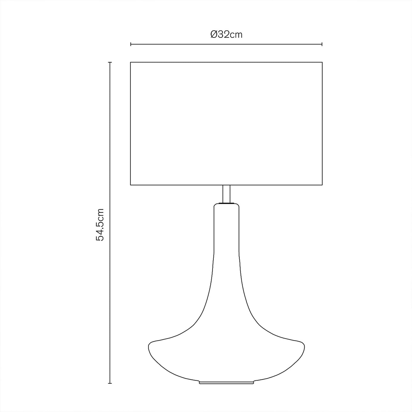 Inlight Passa Teardrop Mirrored Ivory & Champagne Gold effect Table lamp - Image 10