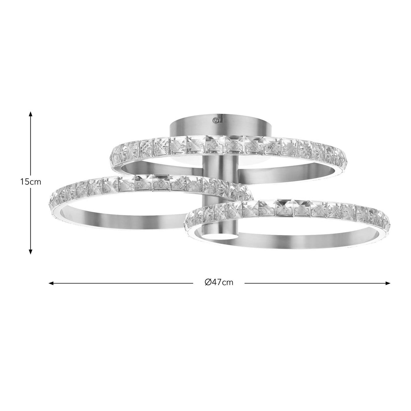 Harbour Studio LED Ceiling light Aura Satin Glass & steel Brushed gold effect - Image 2