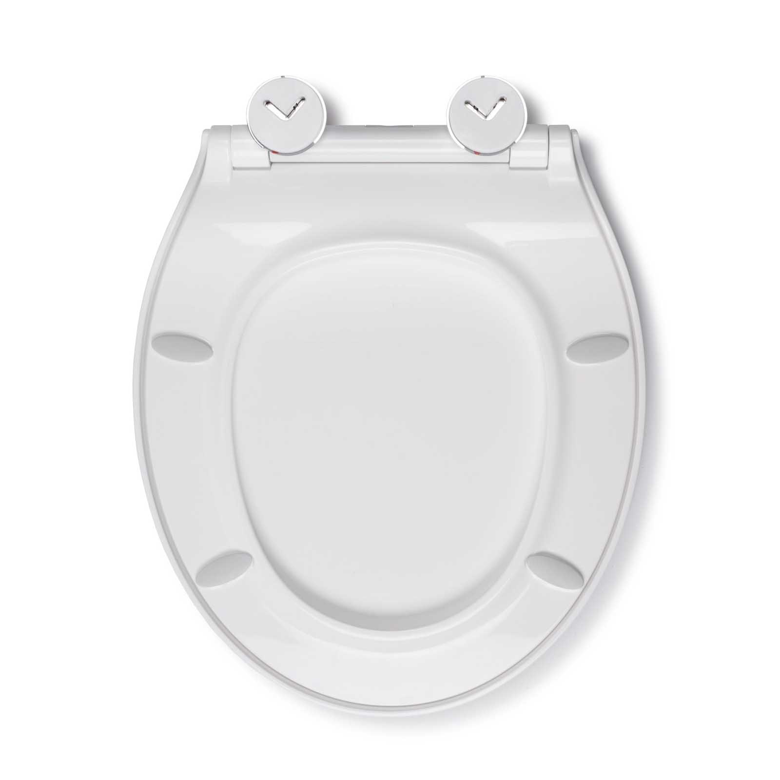 Croydex Flexi Fix Orta White Standard Slim Soft close Toilet seat - Image 4