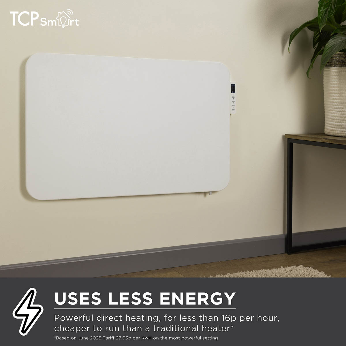 TCP Smart Panel Heater Electric White Infrared Voice And App Controlled 400W - Image 5