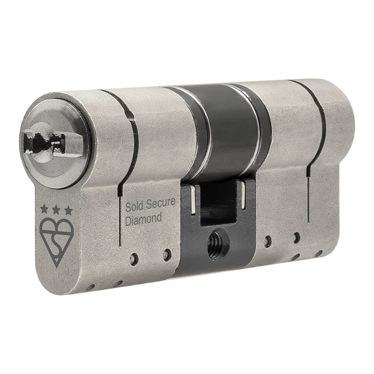 Smith & Locke Euro Cylinder Lock 3 Star Satin Nickel Plated Fire Rated 40/45 - Image 1