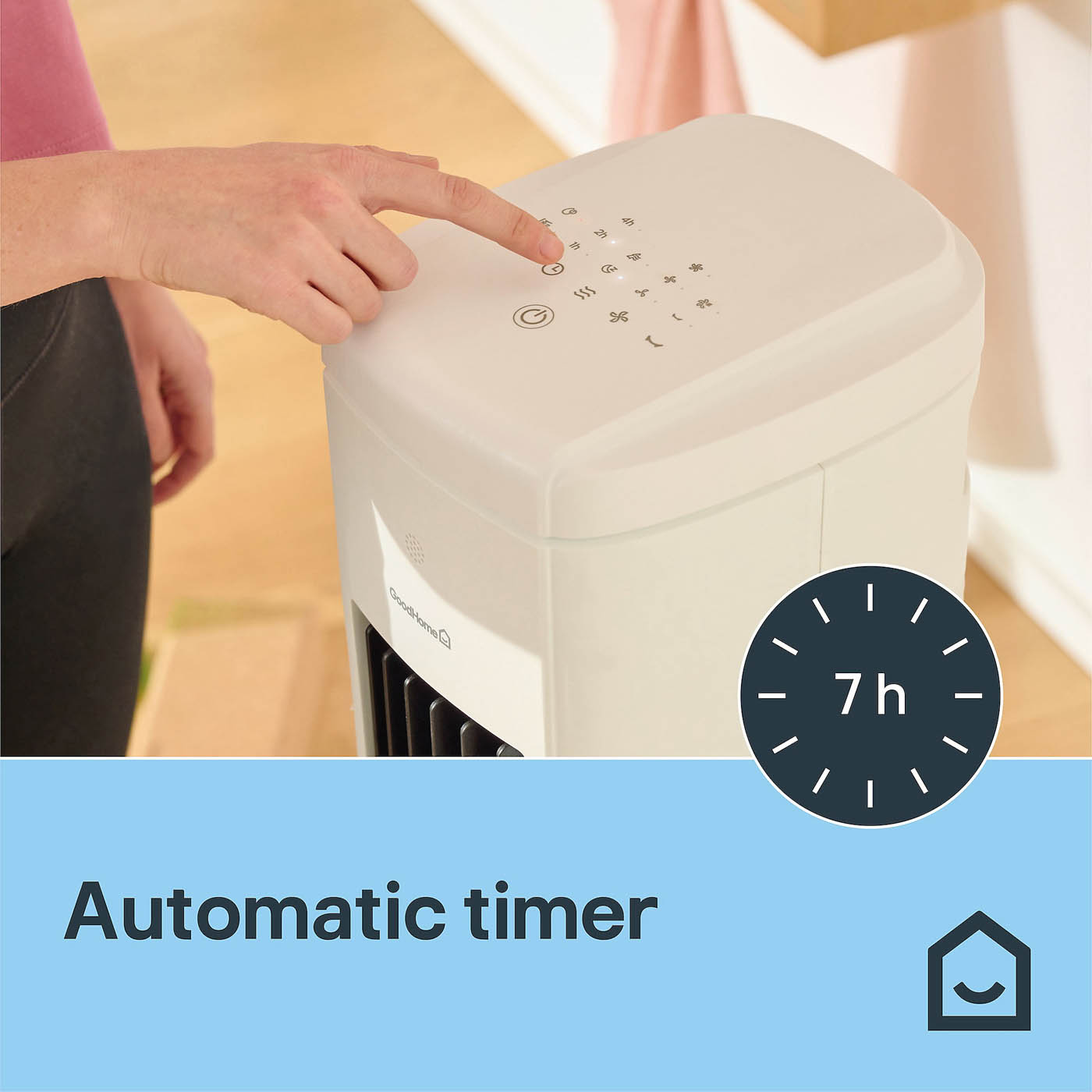 Portable Air Cooler White Remote Controlled Oscillation 6 speeds Timer 45W - Image 5