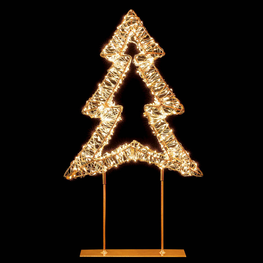 Christmas Tree Silhouette LED Warm White Rose Gold Indoor Outdoor Contemporary - Image 1