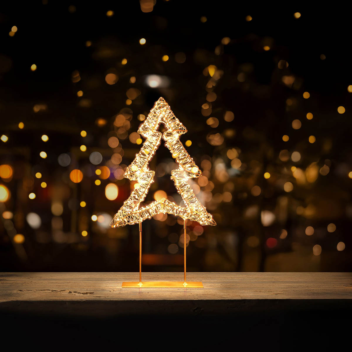 Christmas Tree Silhouette LED Warm White Rose Gold Indoor Outdoor Contemporary - Image 4