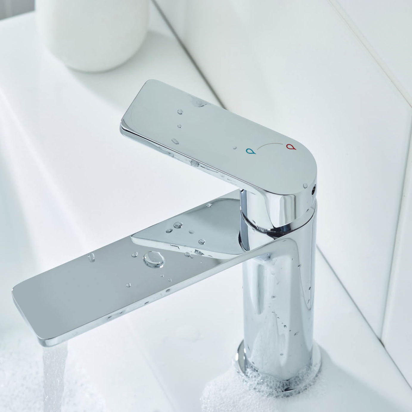 Bristan Bathroom Basin Tap Mono Mixer Chrome Single Lever Square Faucet - Image 5