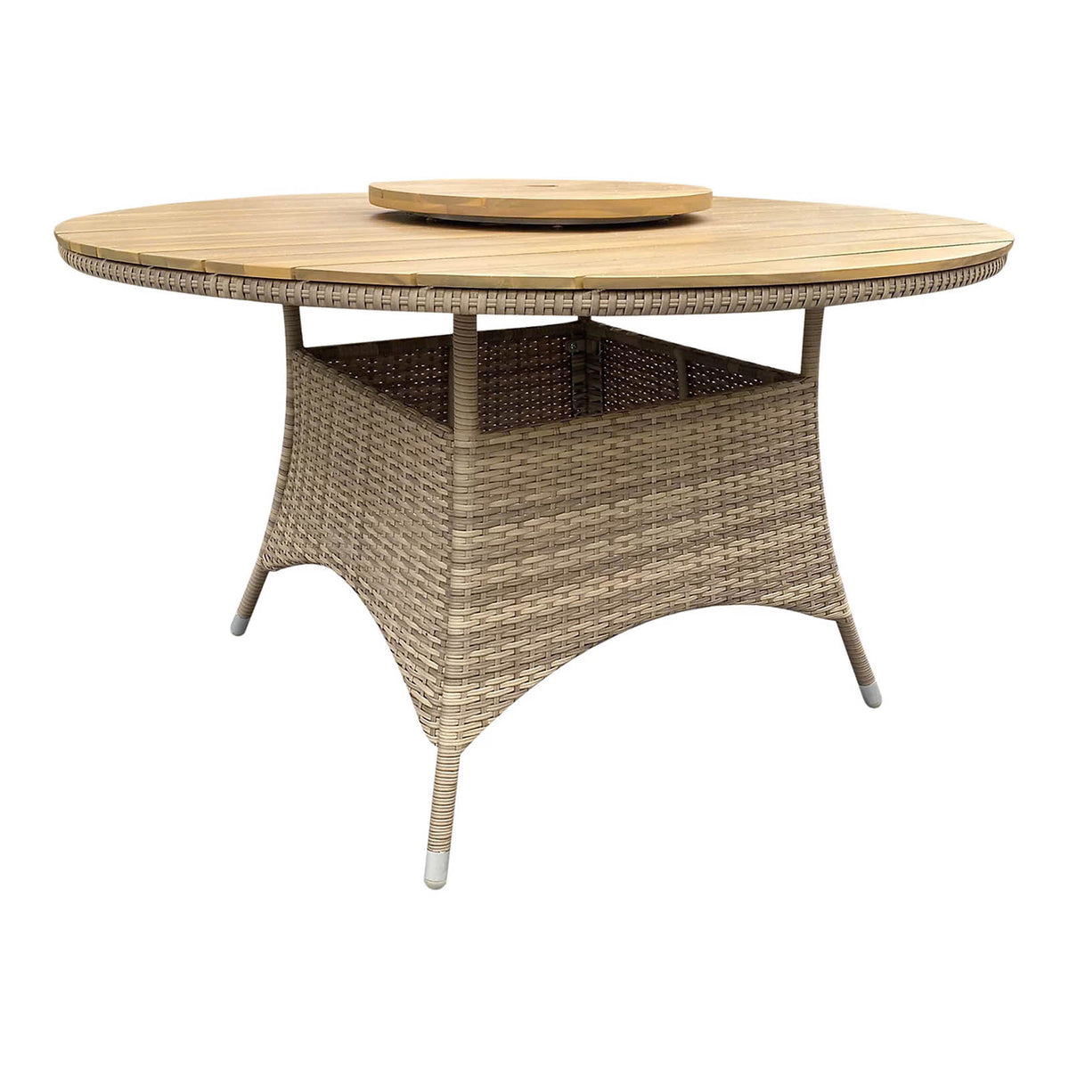 GoodHome Elos Lazy Susan Acacia Table Turntable Serving Tray 500mm - Image 1