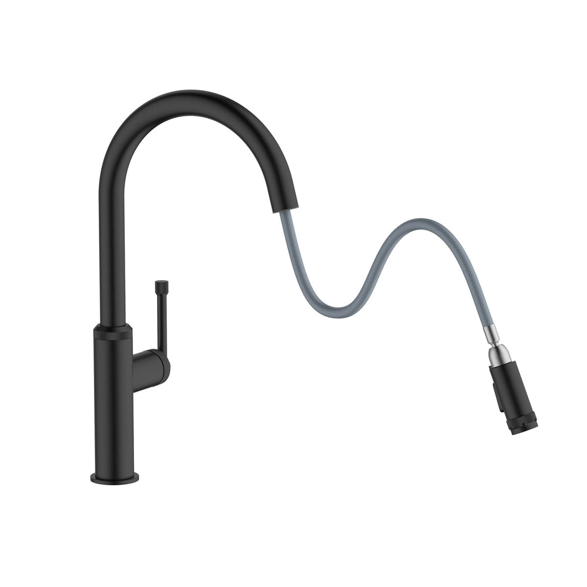 Abode Kitchen Sink Tap Mixer Black Single Lever Pull Out Spout Modern Faucet - Image 2