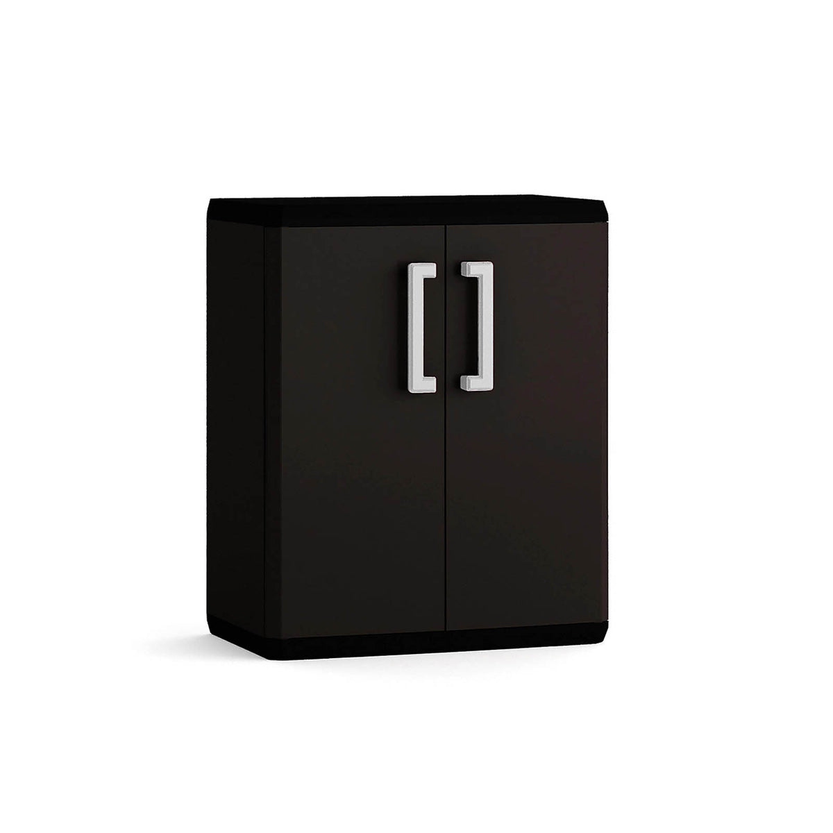 Keter Quadra Storage Cabinet 1 Shelf Black Utility Cupboard 83cm - Image 1