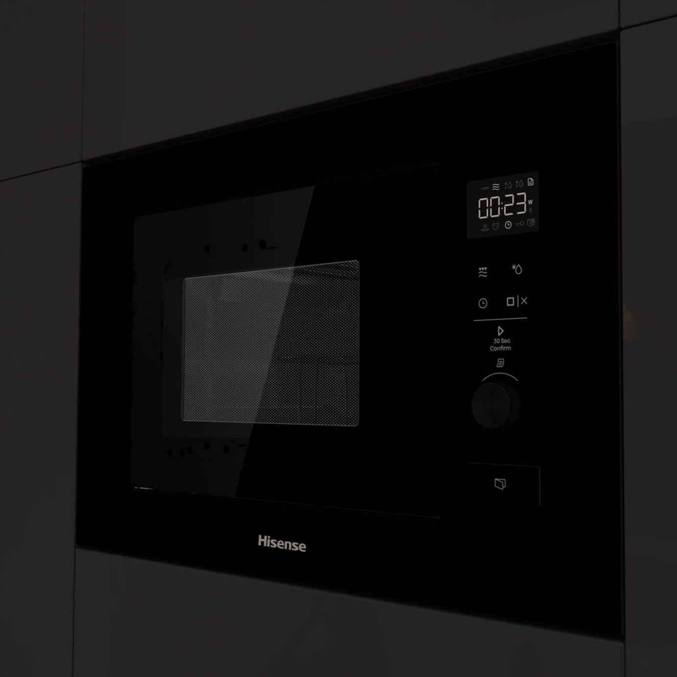 Hisense Built-in Microwave BIM320G52BGUK Mirrored Black Grill Function 20L - Image 5