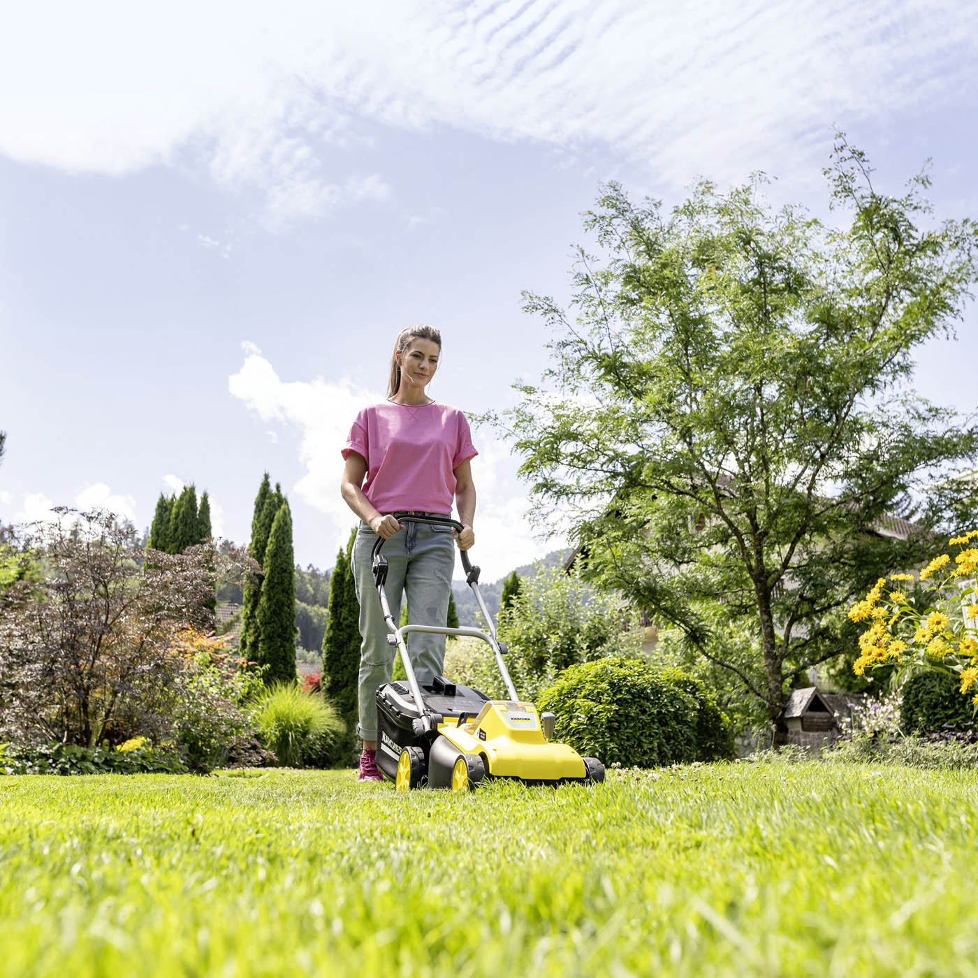 Karcher Lawnmower LMO 3-18 Cordless 18V 5Ah Li-Ion  34cm Garden Grass Cutter - Image 2