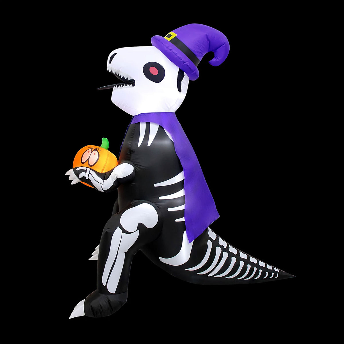 6ft Halloween Inflatable Dinosaur Skeleton LED Outdoor Decoration - Image 6