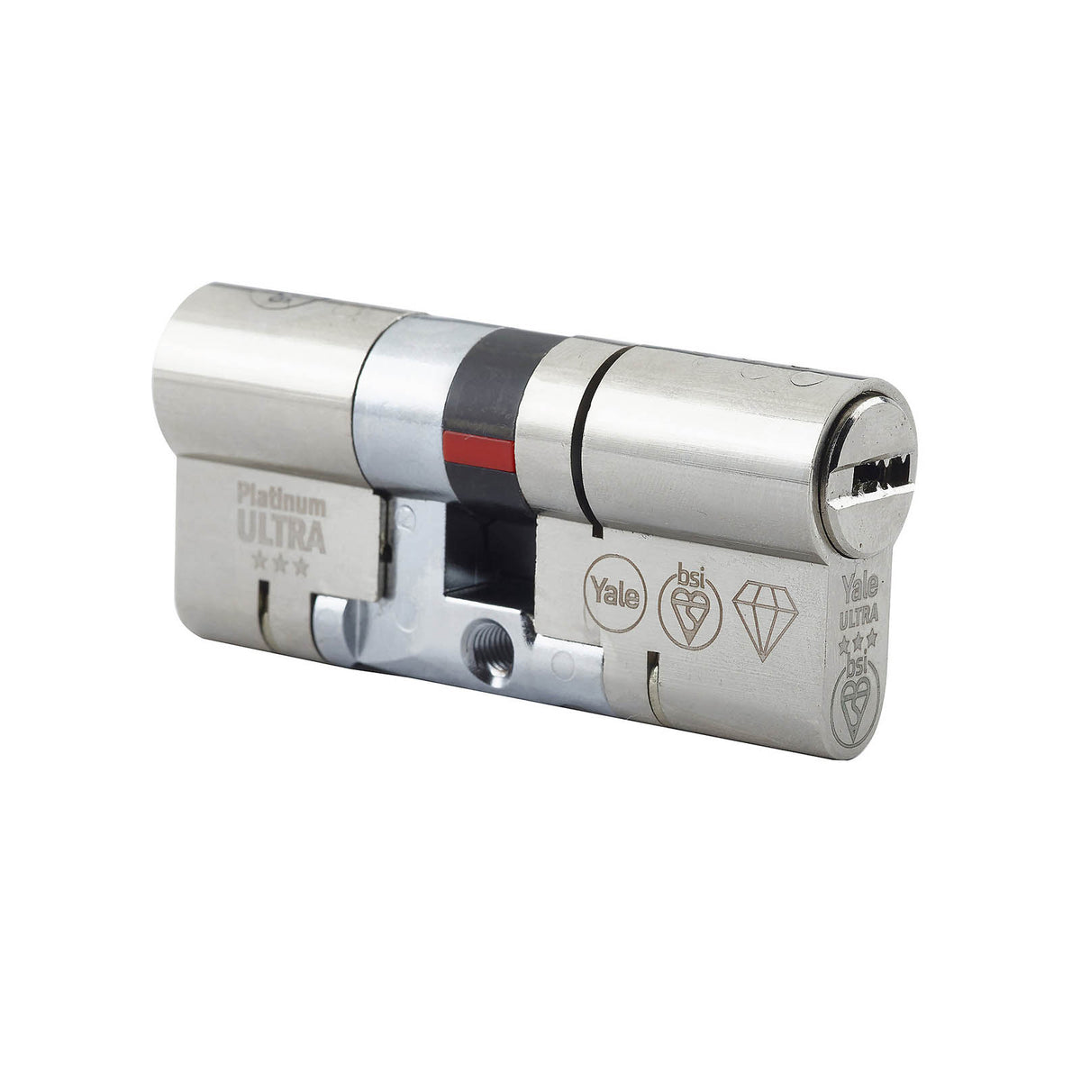Yale Euro Cylinder Lock 40/50 Double Platinum Ultra 3 Star Nickel Effect - Image 5