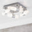 Bathroom Ceiling Spotlight Plate Chrome 8 Way LED Warm White Indoor 1800lm 50W - Image 2