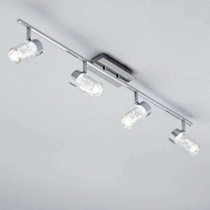 Ceiling Spotlight Bar Chrome 4 Way Bathroom LED Cool White 1480lm Indoor 50W - Image 3