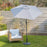 GardenKraft 14039 2m Grey Outdoor Garden Parasol - Image 1