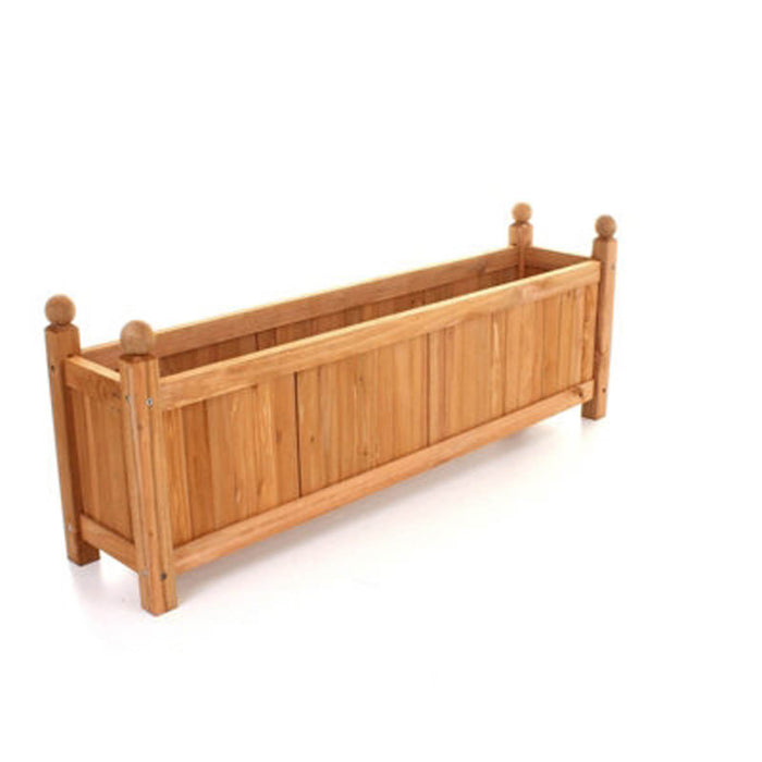 Garden Planter Large Outdoor Contemporary Wooden Flower Veg Herbs Box (W)90cm - Image 1