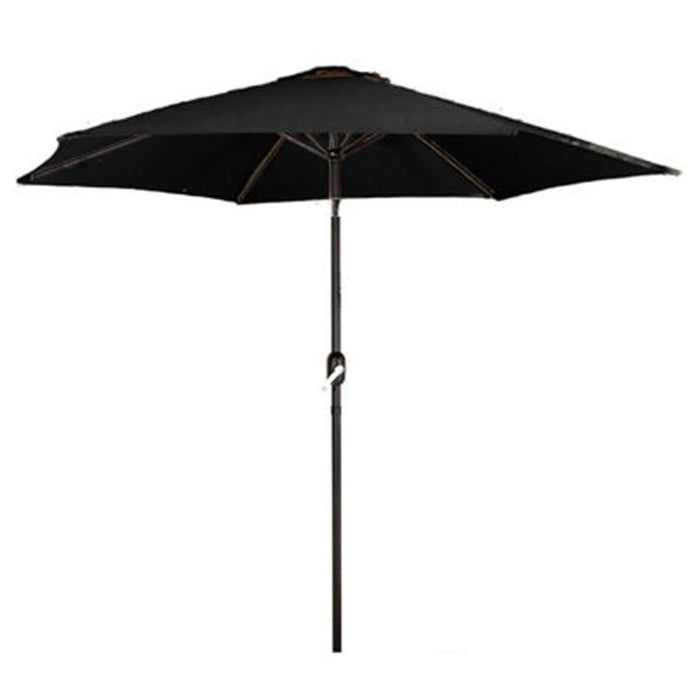 Garden Parasol Umbrella Canopy 2m Black Outdoor Sturdy Modern Crank and Tilt - Image 3