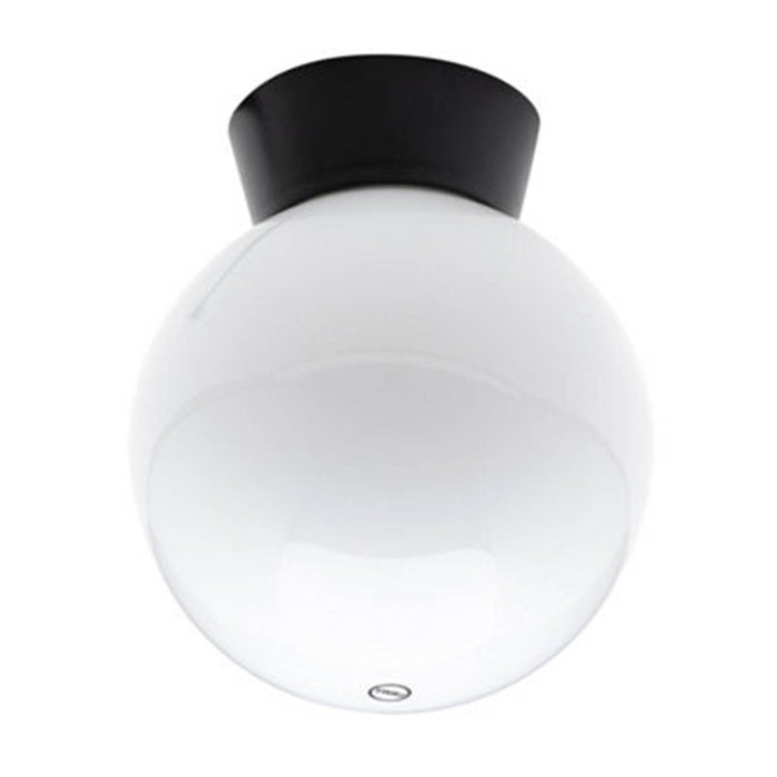 Outdoor Ceiling Light Porch Front House Modern Black White Globe Round Shade - Image 1