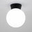 Outdoor Ceiling Light Porch Front House Modern Black White Globe Round Shade - Image 3