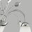Lighting Collection  3 Light Ceiling, Chrome, White Glass Shade - Image 3